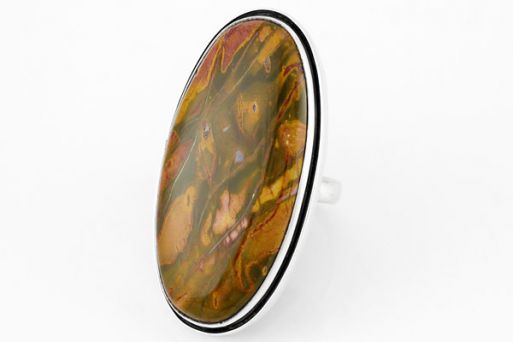 Серебряное кольцо с яшмой 65761 купить в магазине Самоцветы мира
