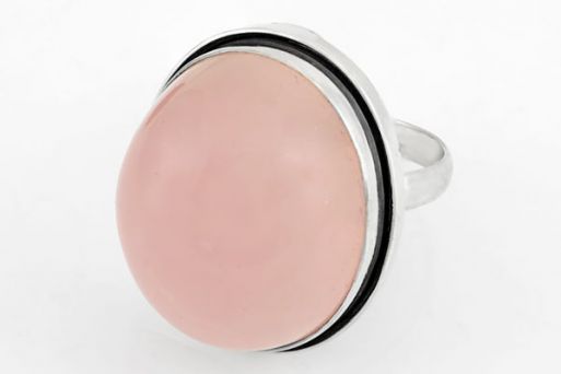 Серебряное кольцо с розовым кварцем 65779 купить в магазине Самоцветы мира