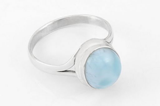 Серебряное кольцо с ларимаром 66117 купить в магазине Самоцветы мира
