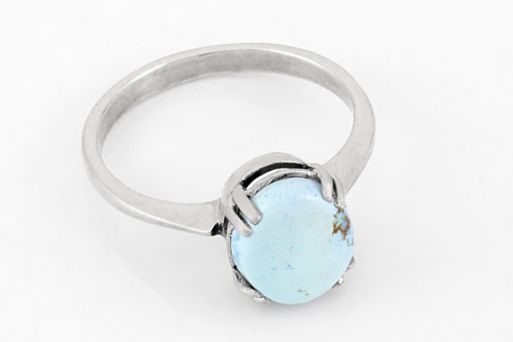 Серебряное кольцо с бирюзой 67456 купить в магазине Самоцветы мира